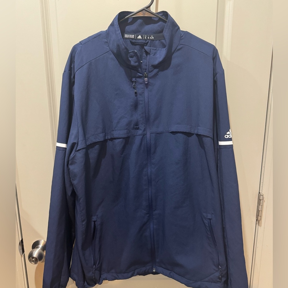 Adidas Men’s Full Zip Track Jacket Size XL – Navy Blue